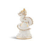 Tượng rồng Long Phù Đại Khánh sứ Minh Long 13.5 cm - Màu Trắng