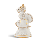 Tượng rồng Long Phù Đại Khánh sứ Minh Long 23.9 cm - Màu Trắng
