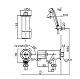 Vòi sen tắm nước lạnh INAX BFV-10-2C tay sen si (BFV10-2C)