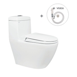 Bồn cầu 1 khối Viglacera V199 + Xịt VG826 + Van VG853