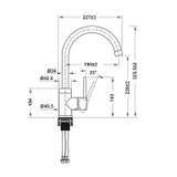 Vòi bếp Hafele HT21-CH1F220C