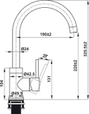 Vòi bếp Hafele HT21-CH1F220C