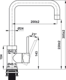 Vòi bếp Hafele HT21-CH1F220U