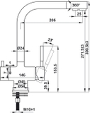 Vòi bếp Hafele HT21-CH2F271