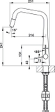 Vòi bếp Hafele HYDROS HT20-CH1P241