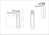 Vòi lavabo chậu rửa mặt Luxta L-1221B nóng lạnh