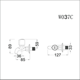 Vòi gắn tường Caesar W037C