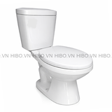Bồn cầu 2 khối Minh Long VIMISCO S02 xả 1 nhấn nắp thường