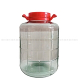 Bình Thủy Tinh Ngâm Rượu 35 Lít Nắp Nhựa Quai Xách