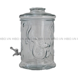 Bình thủy tinh ngâm rượu trụ rồng 6 lít có vòi