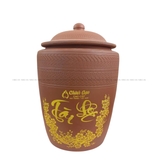 Hũ đựng gạo gốm Bát Tràng 15 lít Tài Lộc