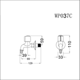 Vòi gắn tường Caesar WP037C