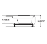 Bồn tắm góc Euroca EU1-1400 dài 1m4