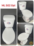Bồn cầu 2 khối Minh Long VIMISCO S02 xả gạt nắp thường