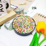 Lọ 100gr Kẹo Đường Tròn Mix Màu 2mm.