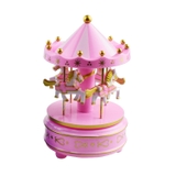 Hộp Nhạc Ngựa Xoay Hồng TQ