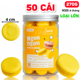 Lọ Kẹo Macaron Vàng 25-27 Cặp