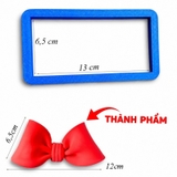 Khuôn cắt đất sét chữ nhật làm nơ 13cm
