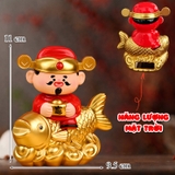 Tượng Thần Tài Gật Gù Ngồi Cá Vàng TQ