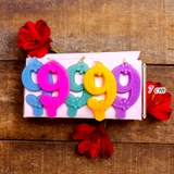 Hộp Nến Số Hoa Mix Màu Số 9 ( 20 Chiếc )