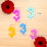 Hộp Nến Số Hoa Mix Màu Số 3 ( 20 Chiếc )