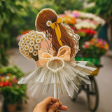 Phôi Đựng Tiền Cô Gái Ôm Hoa + 10 Meka Tiền TP