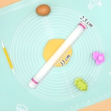 Cây Lăn Bột Nhựa Trắng Có Vòng Căn Độ Dày TQ (2,5*33cm)