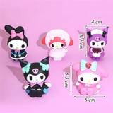 Bộ 5 Kuromi - Thỏ Melody Nhựa Cứng TQ