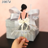 Phôi Đựng Tiền Cô Gái Váy Đen Hở Vai Áo 2 Dây + 10 Meka Tiền HD