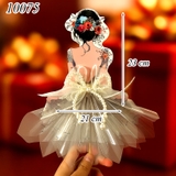 Phôi Đựng Tiền Cô Gái Váy Hoa + 10 Meka Tiền HD