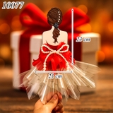 Phôi Đựng Tiền Cô Gái Áo Đỏ Trễ Vai + 10 Meka Tiền HD