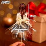 Phôi Đựng Tiền Cô Gái Váy Xòe Đen + 10 Meka Tiền HD