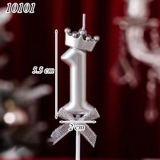 Nến số 1 vương miện bạc