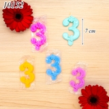 Hộp Nến Số Hoa Mix Màu Số 3 ( 20 Chiếc )