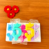 Hộp Nến Số Hoa Mix Màu Số 5 ( 20 Chiếc )