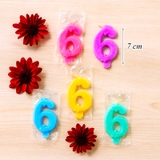 Hộp Nến Số Hoa Mix Màu Số 6 ( 20 Chiếc )