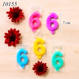 Hộp Nến Số Hoa Mix Màu Số 6 ( 20 Chiếc )