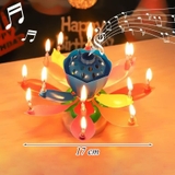 Nến Hoa Sen Phát Nhạc Nở Hoa Mix Màu 2 Tầng ( 14 Nến )