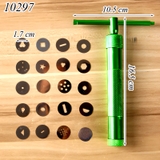 Dụng cụ ép đất set nhiều mẫu màu xanh lá TQ