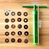 Dụng cụ ép đất set nhiều mẫu màu xanh lá TQ