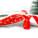 Ruy Băng Noel Đỏ In Chữ MERRY CHRISTMAS (1cm-22m) M2