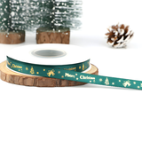 Ruy Băng Noel Xanh Đậm Merry Christmas (1cm-22m) M1