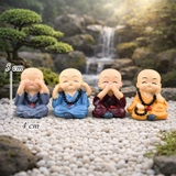 Set 4 TượngTiểu Hòa Thượng 3 TQ