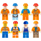 Bộ 8 Mô Hình Lego Mini Công Nhân Xây Dựng M2 TQ