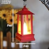 Đèn Lồng Vuông Mini Cổ Điển Màu Đỏ (có led) TQ