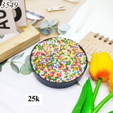 Lọ 100gr Kẹo Đường Tròn Mix Màu 2mm.