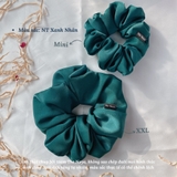 Dây buộc tóc Scrunchies lụa size lớn mềm mịn không gãy tóc sản xuất tại Việt Nam cỡ lớn The Noya NT09