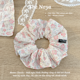 Bloom Diary - Scrunchie buộc tóc phong cách nàng thơ thô hoa phối ren handmade by The Noya T45