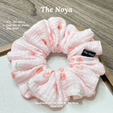 Thỏ Cherry - Scrunchies siêu phồng chất liệu xô muslin phong cách Hàn Quốc by The Noya X75