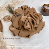 Dây cột tóc Scrunchies lụa mềm cỡ lớn màu pastel sản xuất tại Việt Nam The Noya NT03